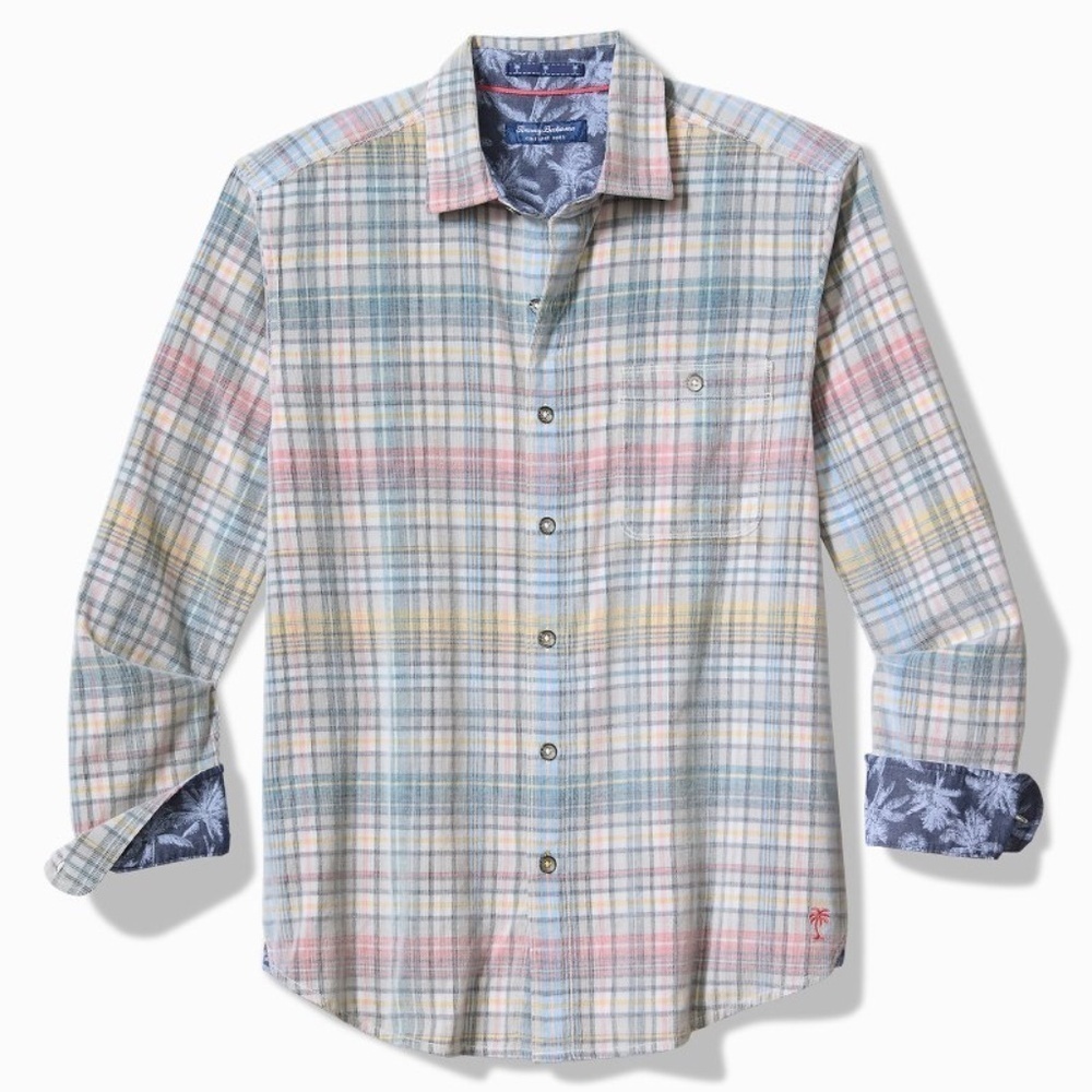 Tommy Bahama Men's Harbor Check Cord Stretch Shirt Small
